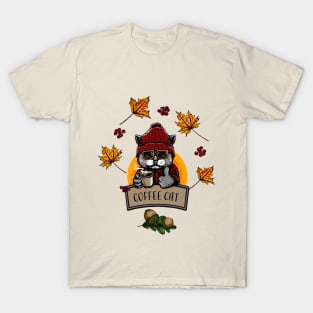 Autumn - Coffee Cat T-Shirt